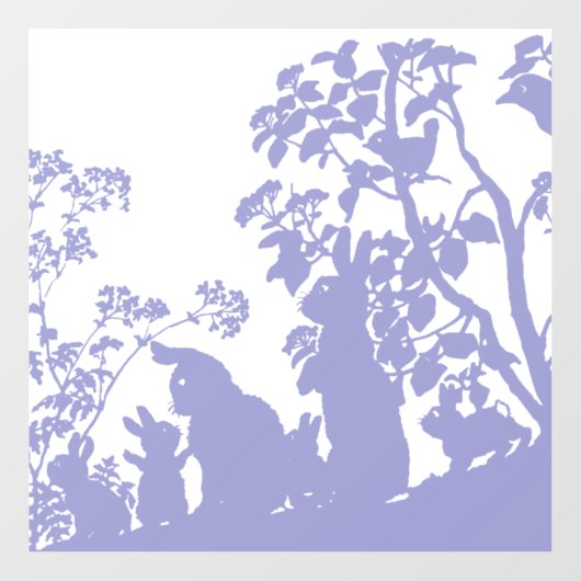 Bunny Family Fensteraufkleber (Blatt)