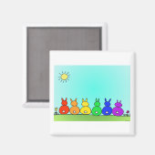 Bunny Family Magnet (Vorderseite/Rückseite)