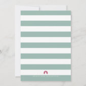 Bunny Family Paares Kinderdusche Einladung Aquamar (Rückseite)