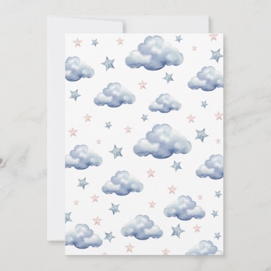 Bunny First 1. Geburtstag Baby Einladung (Rückseite)