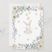 Bunny First Birthday Einladung (Rückseite)