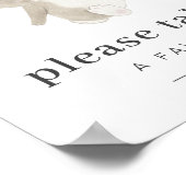 Bunny First Birthday Favor Sign Poster (Ecke)