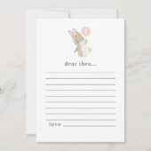 Bunny First Birthday Time Kapsel Notiz Karte (Vorderseite)