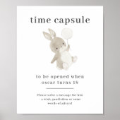 Bunny First Birthday Time Kapsel Poster (Vorne)