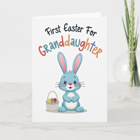 Bunny First Easter Granddaughter Card Karte (Vorderseite)