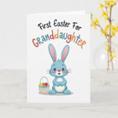 Bunny First Easter Granddaughter Card Karte (Gelbe Blume)
