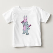 Bunny Fitness Dumbell Baby T-shirt (Vorderseite)
