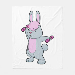 Bunny Fitness Dumbell Fleecedecke