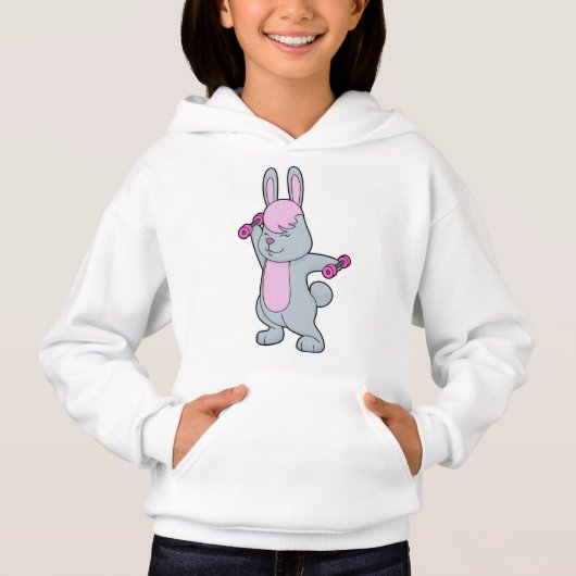 Bunny Fitness Dumbell Hoodie (Vorderseite)