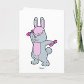 Bunny Fitness Dumbell Karte (Rückseite)