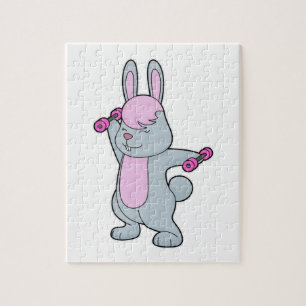 Bunny Fitness Dumbell Puzzle