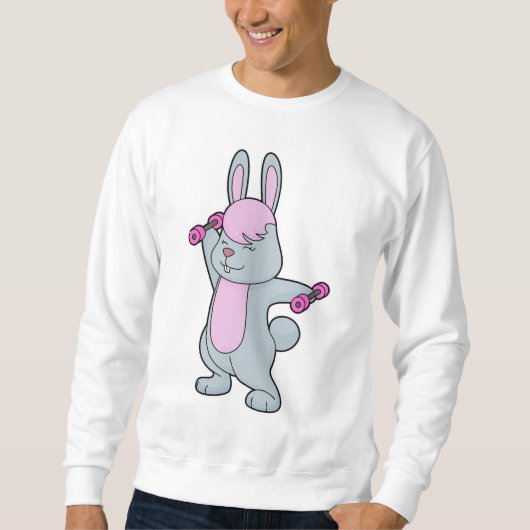 Bunny Fitness Dumbell Sweatshirt (Vorderseite)