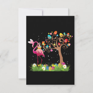 Bunny Flamingo Oster 2021   Niedliche Flamingo Lie Dankeskarte