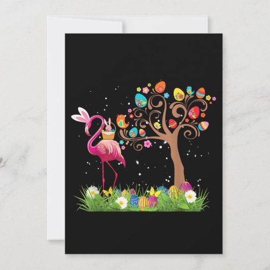 Bunny Flamingo Oster 2021 | Niedliche Flamingo Lie Save The Date (Vorderseite)