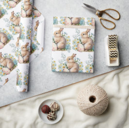 Bunny & Floral Egg Geschenkpapier