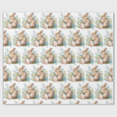 Bunny & Floral Egg Geschenkpapier (Flach)