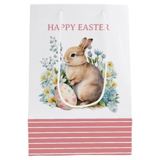 Bunny & Floral Egg Mittlere Geschenktüte (Rückseite)