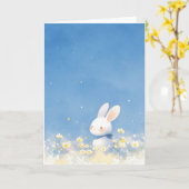 Bunny Floral Fantasy Karte (Gelbe Blume)