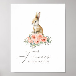 Bunny Floral Girl Geburtstagsparty Liebling Signin Poster