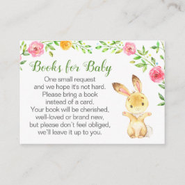 Bunny Floral Neutral Books for Baby Book Request Begleitkarte