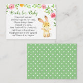 Bunny Floral Neutral Books for Baby Book Request Begleitkarte (Vorne/Hinten)