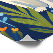 Bunny Floral Poster (Ecke)