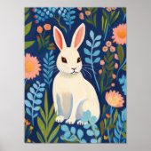 Bunny Floral Poster (Vorne)