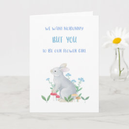 Bunny Flower Girl Vorschlag Card Karte