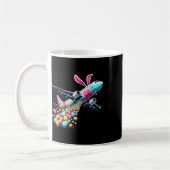 Bunny Flugzeug Ostern Ei Männer Kinder Jungen Oste Kaffeetasse (Links)