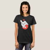Bunny For Valentine s Day Cute Animals With Hearts T-Shirt (Vorne ganz)