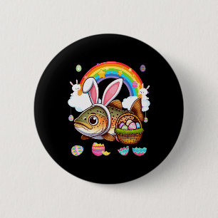 Bunny Foreut Fish Osterfest Jagd Eier Basket Color Button