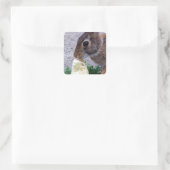 Bunny Found Brot Quadratischer Aufkleber (Tasche)