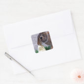 Bunny Found Brot Quadratischer Aufkleber (Umschlag)