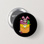 Bunny French Bulldog Osterschokolade Eier Innen Button (Vorne & Hinten)