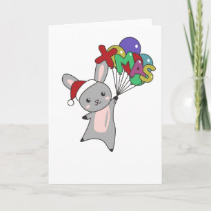 Bunny Frohe Weihnachten Winter Tiere Rabbit Karte