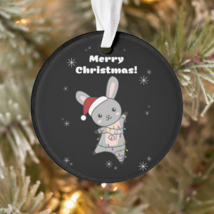 Bunny frohe Weihnachten Winter Tiere Rabbits Ornament