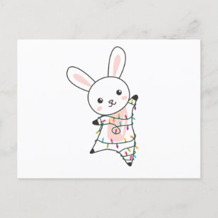 Bunny frohe Weihnachten Winter Tiere Rabbits Postkarte