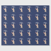 Bunny frohe Weihnachten Winter Tiere Rabbits Wrapp Geschenkpapier (Flach)