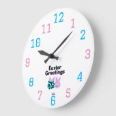 Bunny Fuzzies Acrylic Wall Clock Große Wanduhr (Winkel)