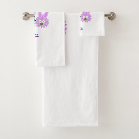 Bunny Fuzzies Badezimmer Handtuch Set (Insitu)