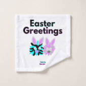 Bunny Fuzzies Badezimmer Handtuch Set (Waschlappen)