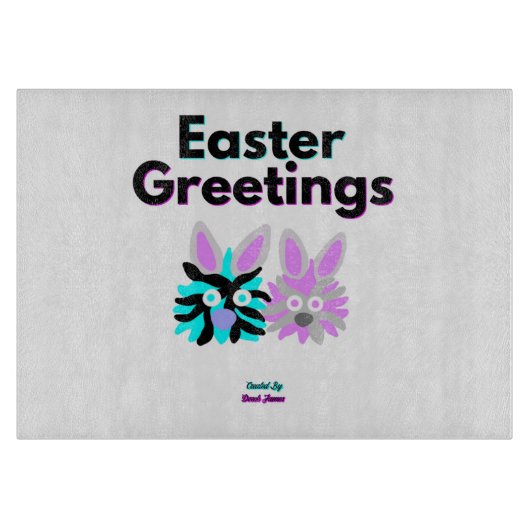 Bunny Fuzzies Glass Cutting Board Schneidebrett (Vorderseite)