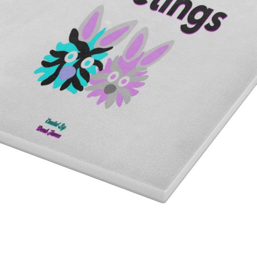 Bunny Fuzzies Glass Cutting Board Schneidebrett (Ecke)