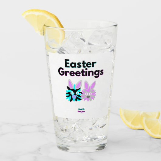 Bunny Fuzzies Glass Tumbler (Vorderseite Ice)