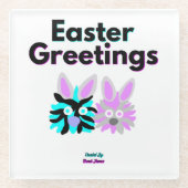 Bunny Fuzzies Glass Untersetzer (Vorderseite)