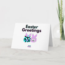 Bunny Fuzzies Horizontal Standard Grußkarte