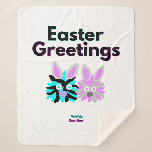 Bunny Fuzzies Medium Sherpa Blanket Sherpadecke (Vorderseite)