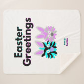 Bunny Fuzzies Medium Sherpa Blanket Sherpadecke (Vorderseite (Horizontal))