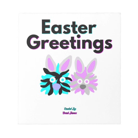 Bunny Fuzzies Notepad Notizblock (Vorderseite)