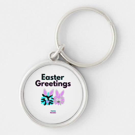 Bunny Fuzzies Premium Round Schlüsselanhänger (Vorne)